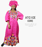 Elevate your style with our stunning African Dresses! Bazin Riche embroidery, this fashion design is a steal at $50.66.